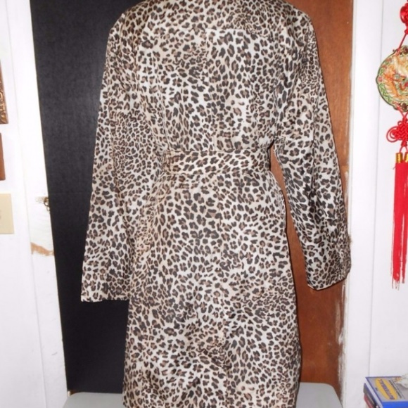 Chicos Animal Trench Kitty Short Trench Coat XXL - Picture 4 of 8